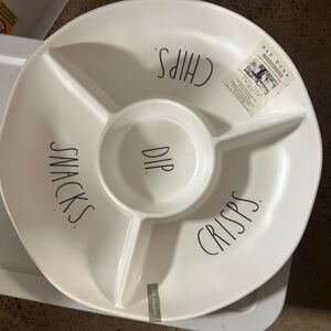 Rae Dunn White Snack Serving Platter